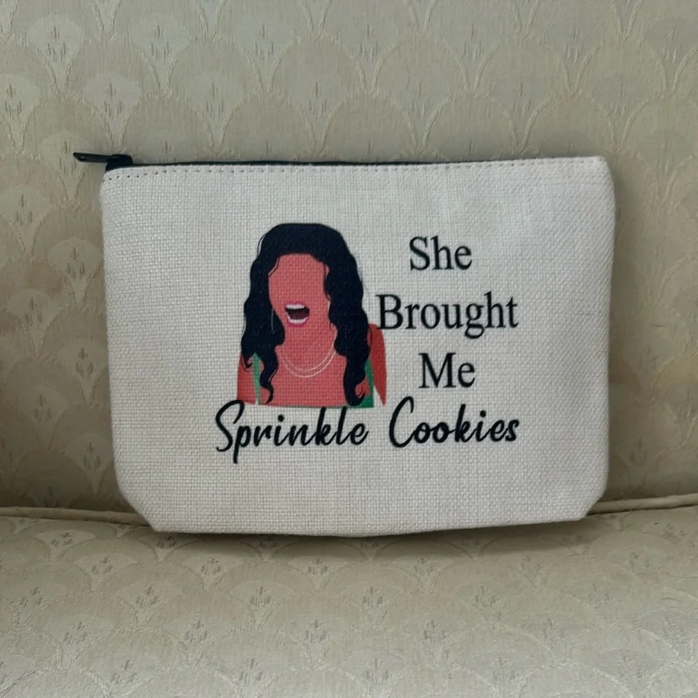 Blupark RHONJ makeup bag. She Brought Me Sprinkle Cookies. Waterproof. Nice